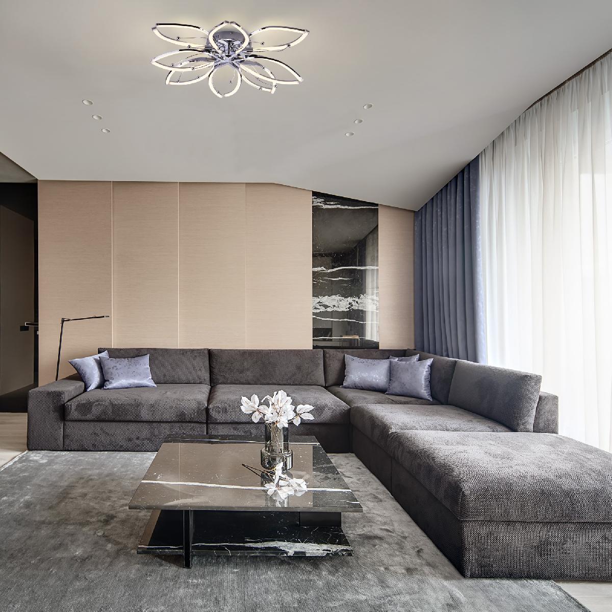 Потолочный светодиодный светильник Eurosvet Fiona 90092/8 хром