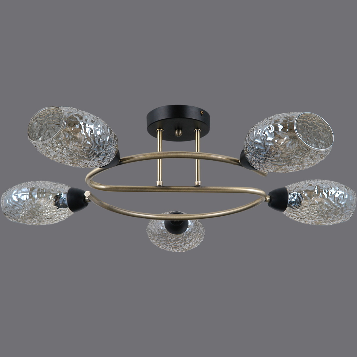 Люстра на штанге Illumico IL0300-5CSQ-79 BK AB