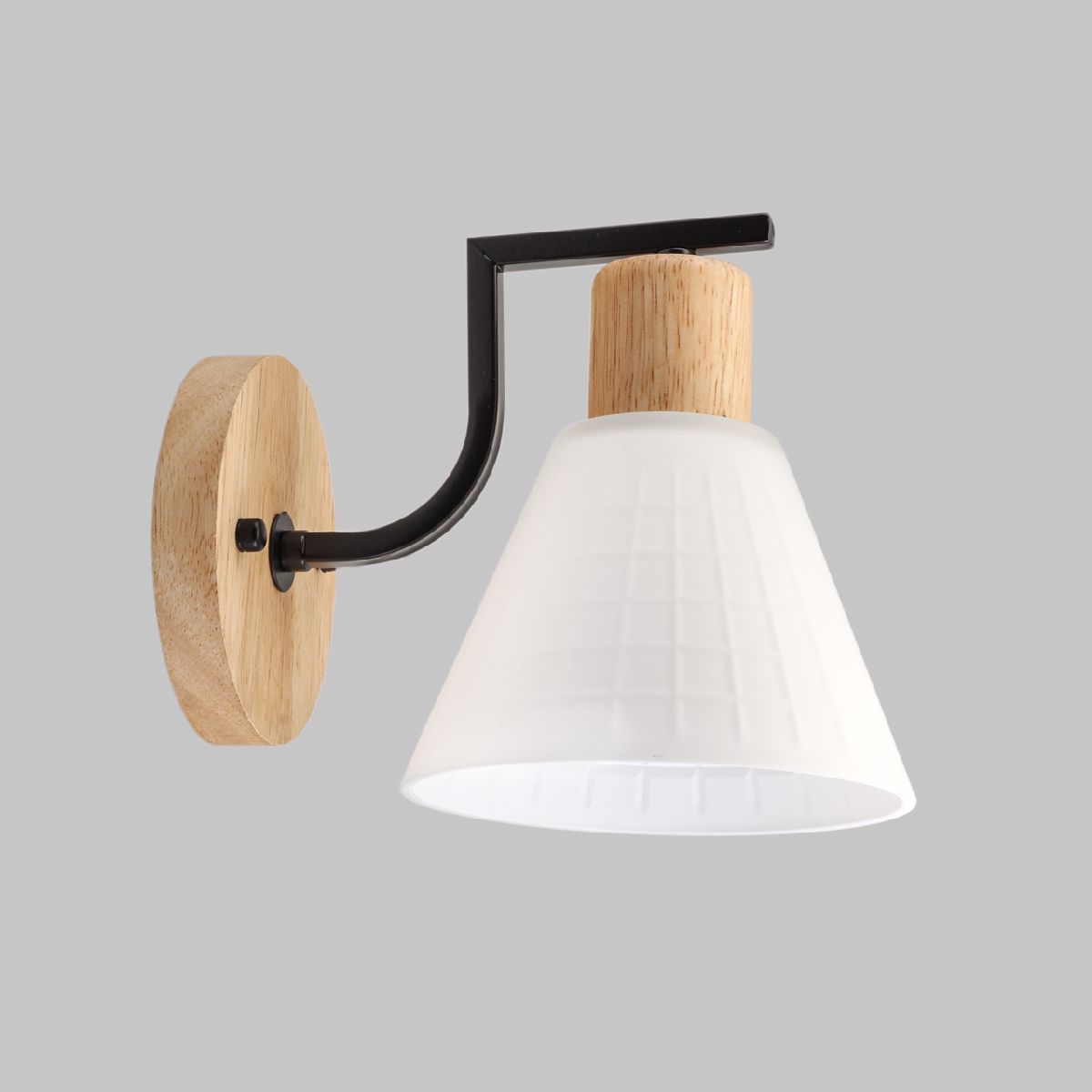 Бра скандинавское сканди IMEX MD.5716-1-W-BK+WOOD