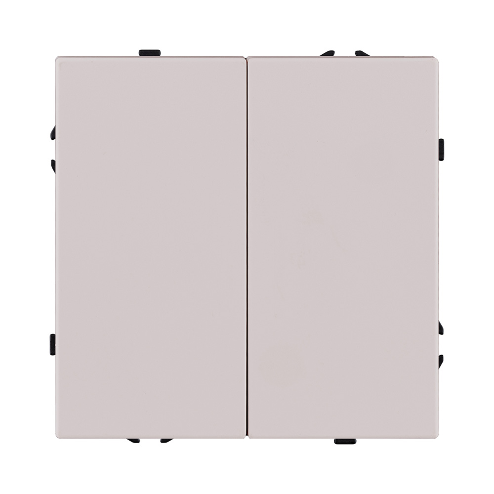 Выключатель 2-клавишный 10А/250В, кашемир матовый Kollinger Eclipse EC-004CM