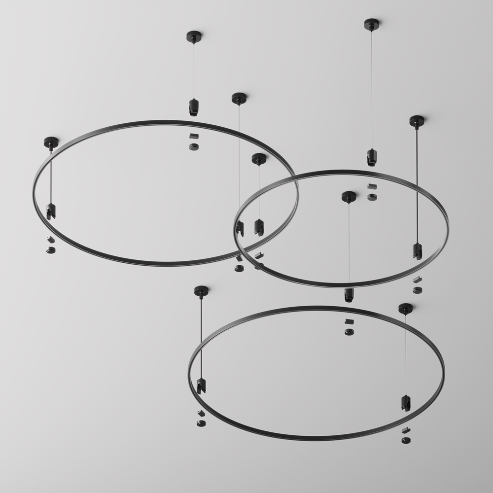 Шинопровод магнитный круглый Maytoni Flarity TRX154-R-D650-B