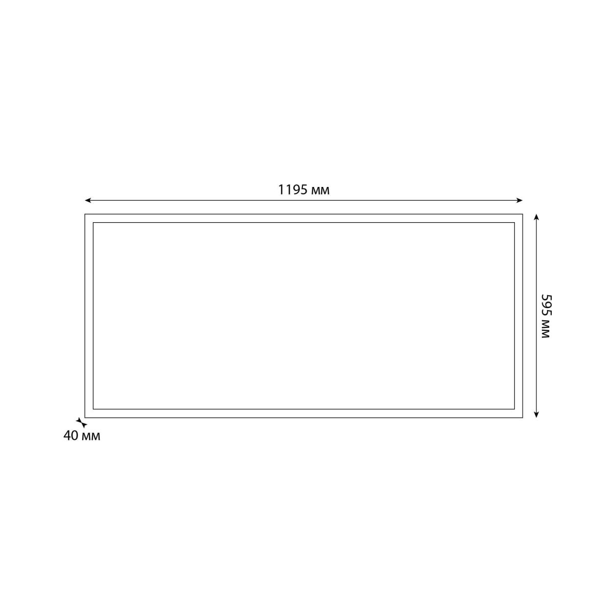 Светодиодная панель Uniel ULP-60120 60W/4000К/LL IP40 PREMIUM OPAL BLACK UL-00012452