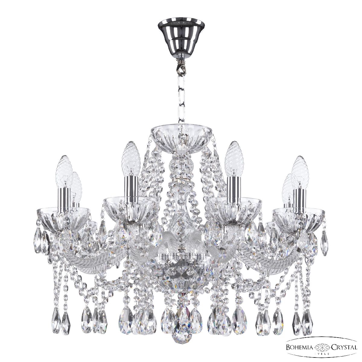 Подвесная люстра Bohemia Ivele Crystal 5413/8/200 Ni Clear/M-1H
