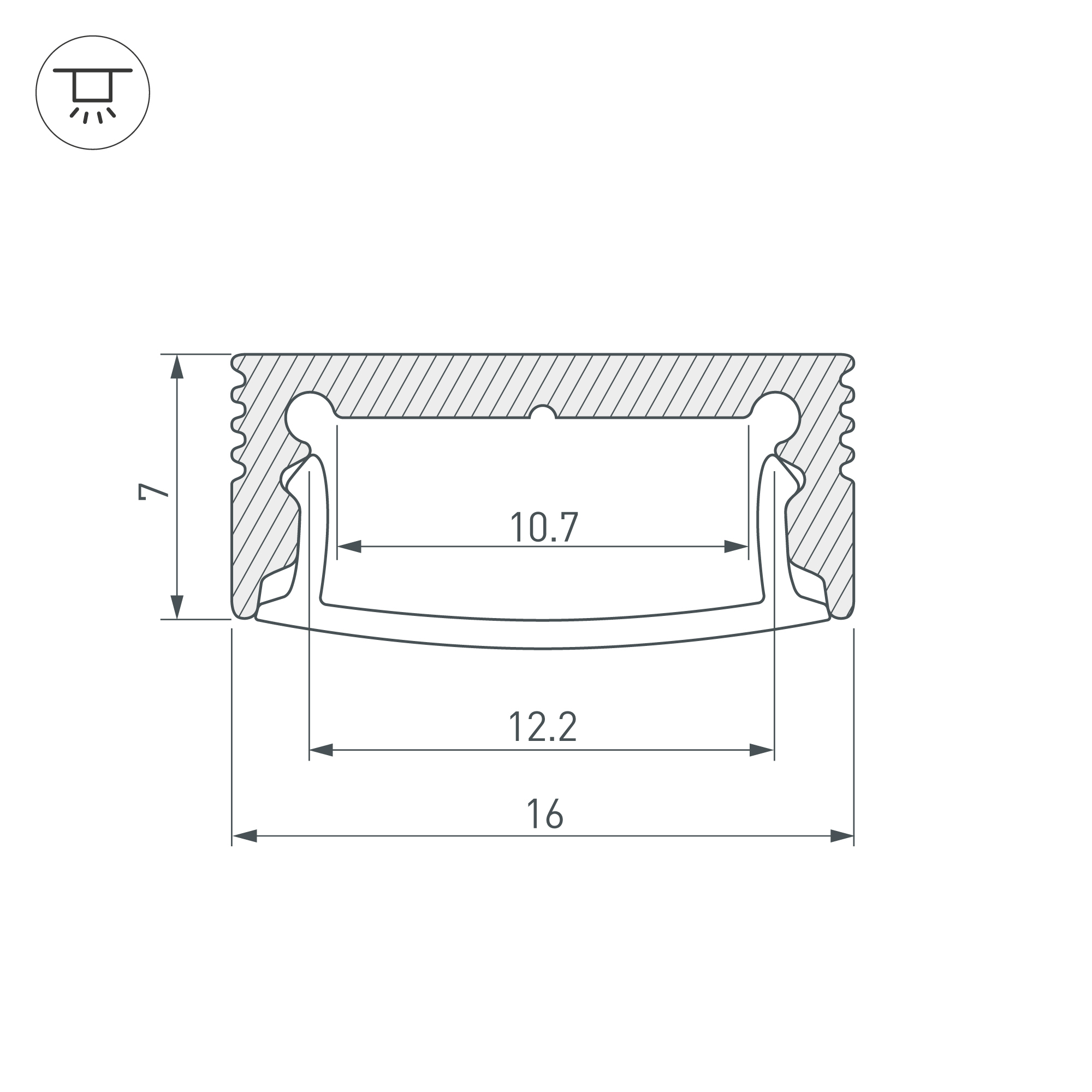Алюминиевый профиль Arlight SL-SLIM-H7-2000 WHITE 037111