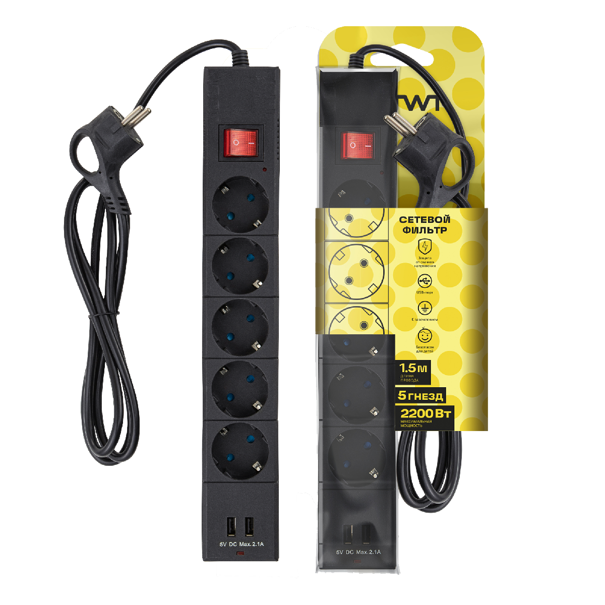 Сетевой фильтр Duwi 32591 8