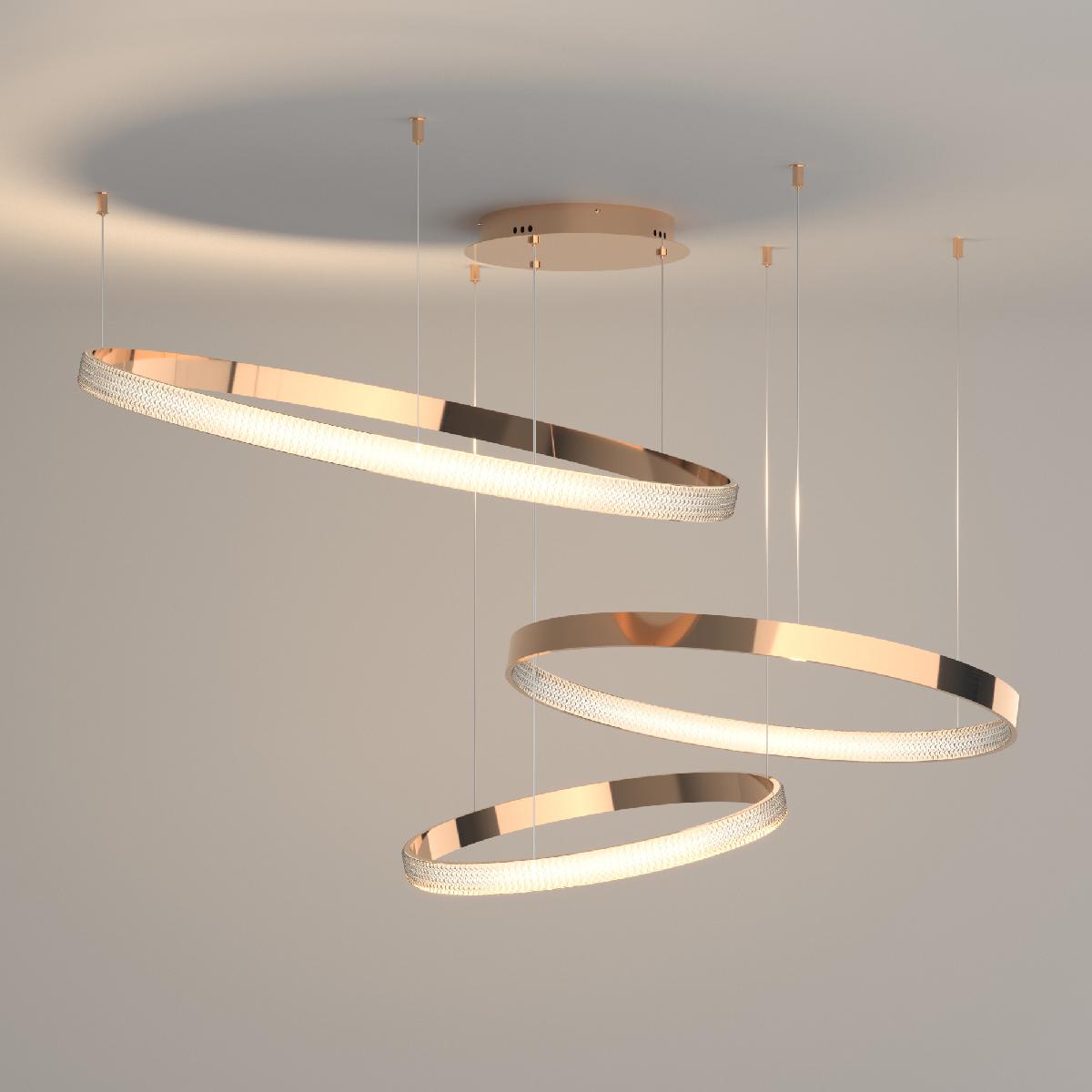 Подвесная люстра Eurosvet Posh 90275/3 медный Smart