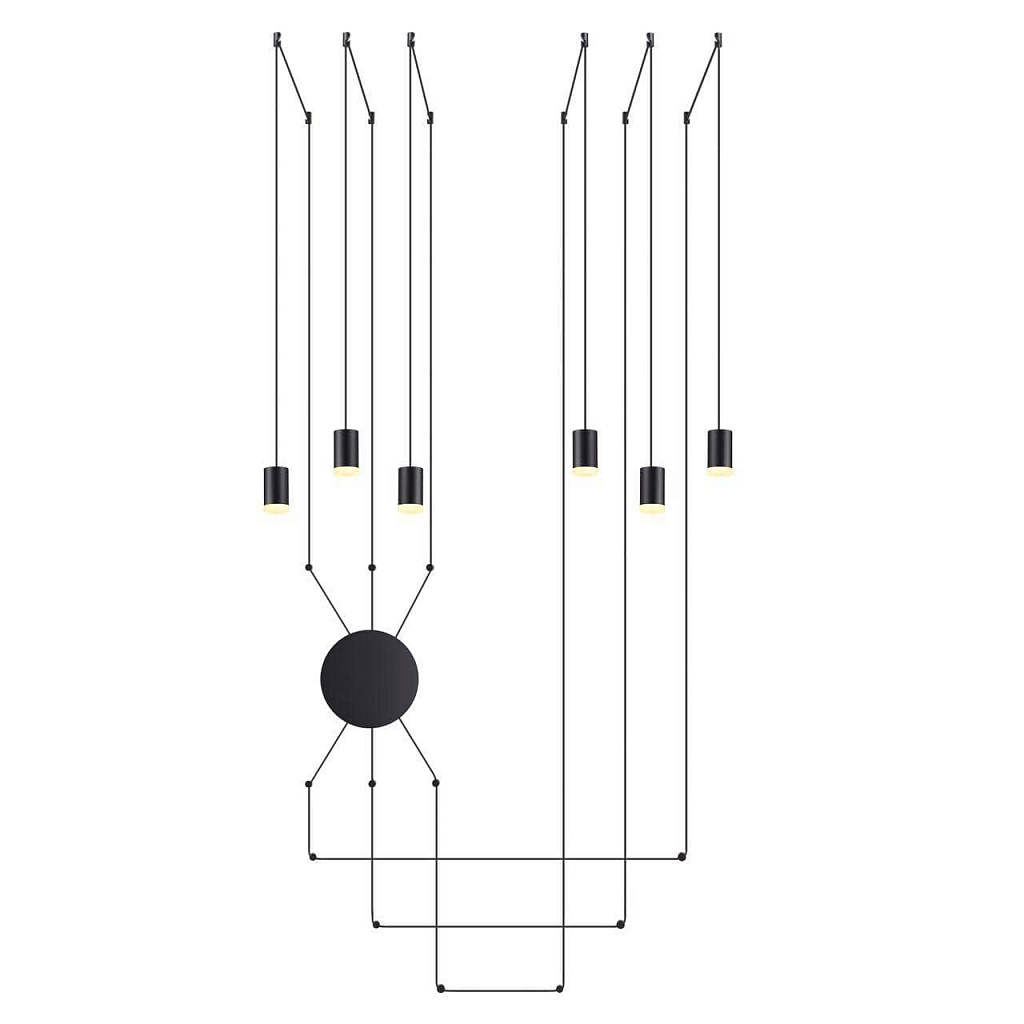 Подвесная люстра Elvan LU-260127/6-48W-WW-Bk