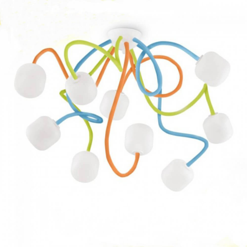 Потолочная люстра Ideal Lux Octopus PL9 Color 175041