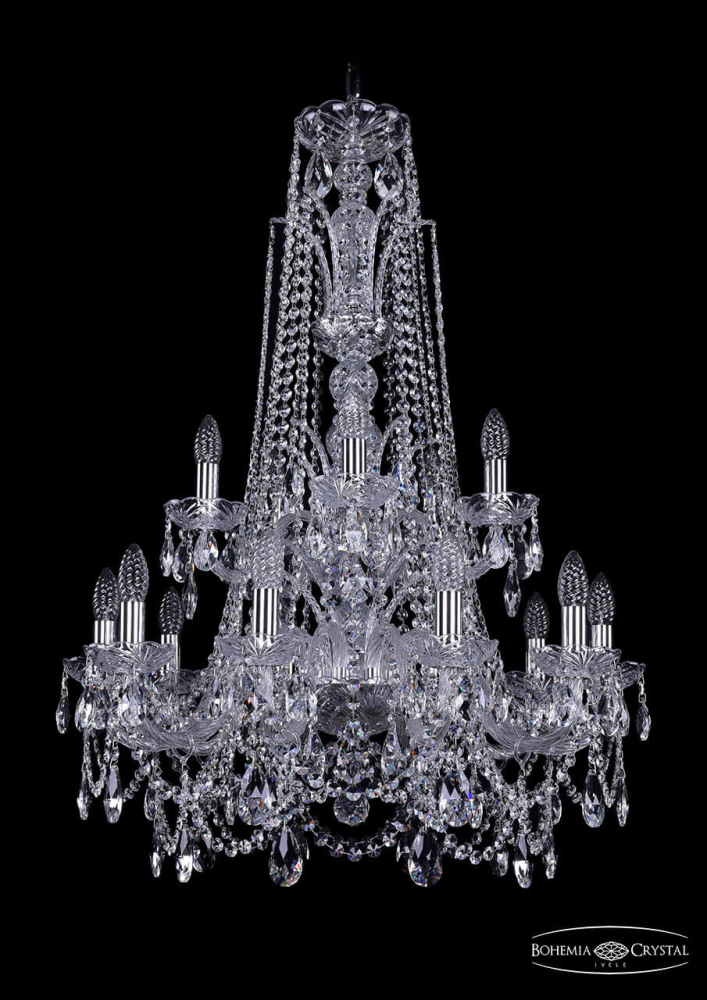 Подвесная люстра Bohemia Ivele 1411/10+5/240/XL-94/2d/Ni