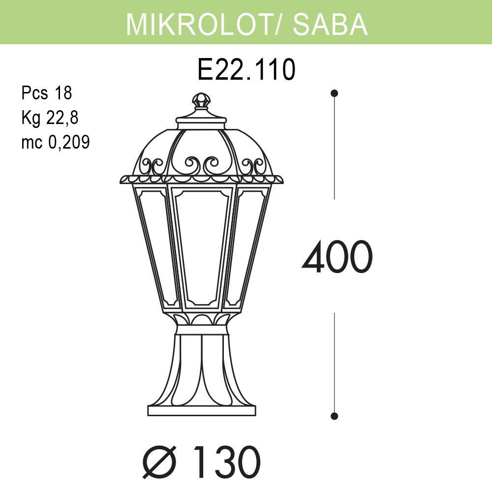 Уличный светильник Fumagalli Mikrolot/Saba K22.110.000.BXF1R