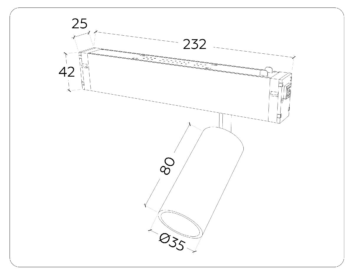 Трековый магнитный светильник Ambrella Light Magnetic 220V GL1201