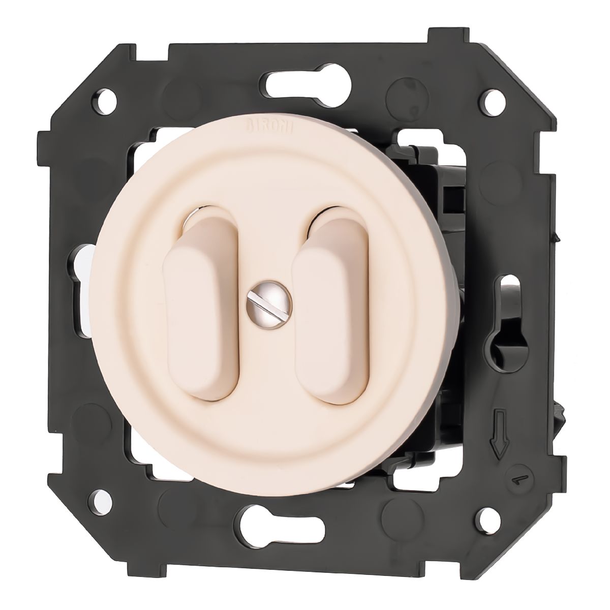 Выключатель двухклавишный Bironi Шедель Бриз B3-222-24M