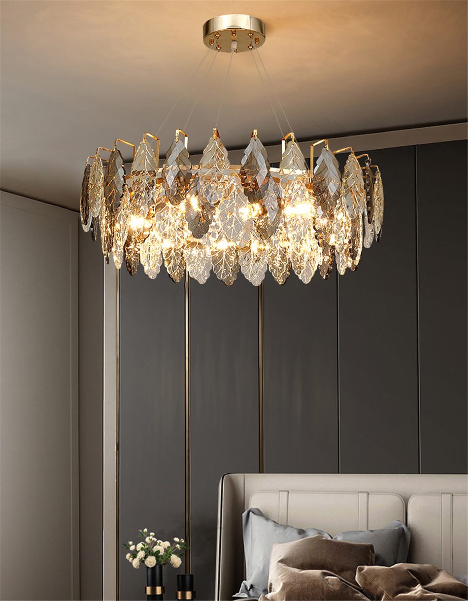 Подвесная люстра флористика Delight Collection D8011P/R-800 gold/smoky