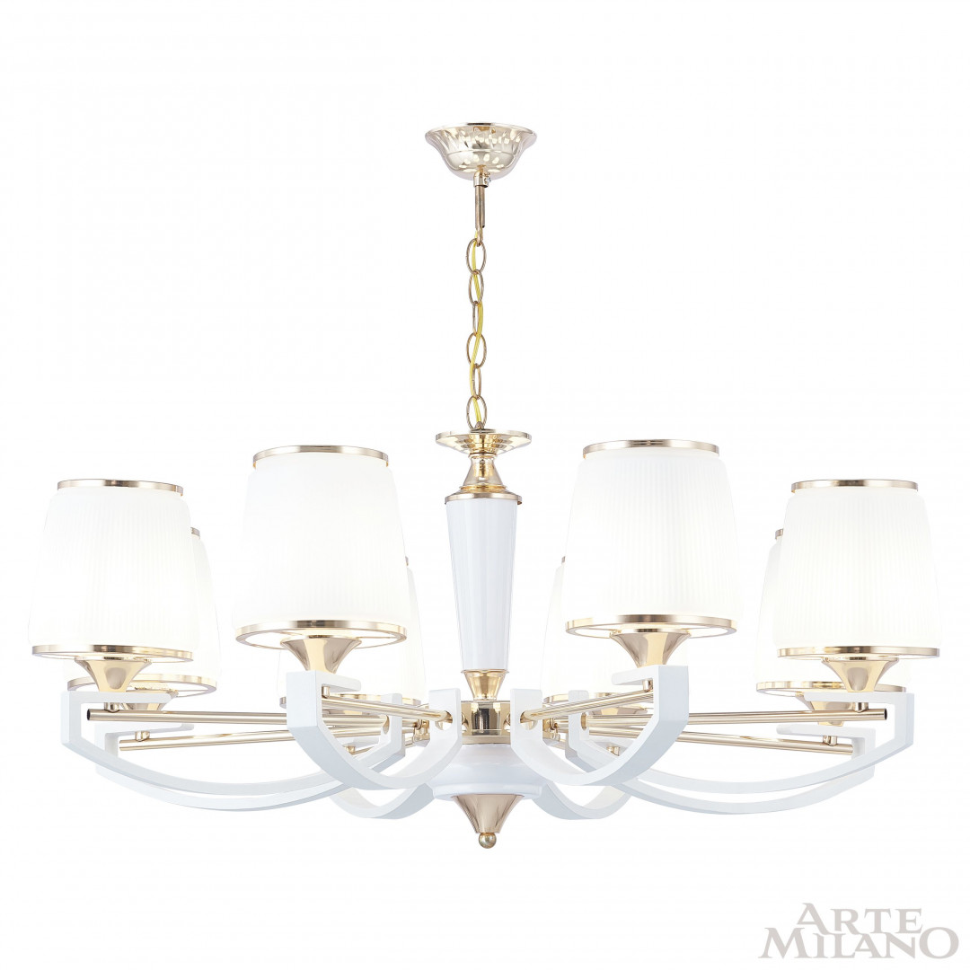 Подвесная люстра Arte Milano Florentia-2457 302457/8 Wh/Gd