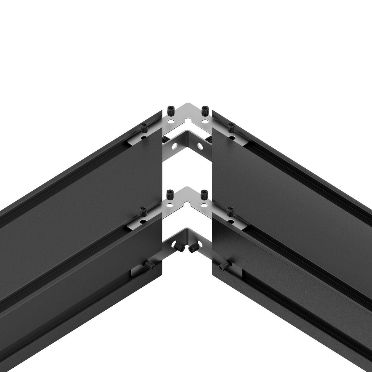 Комплект угловых соединителей для шинопровода под натяжной потолок, серебристый 4 шт Hesby Lighting ElDeko HSBL_0190