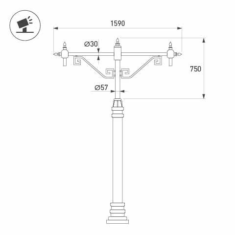 Кронштейн Arlight OXOR-SB4-2 BLACK 051638