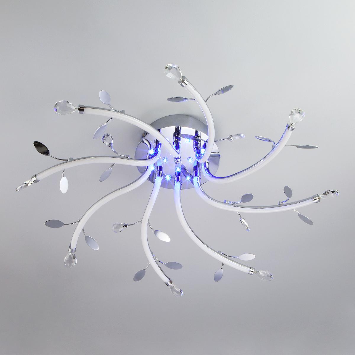 Потолочный светодиодный светильник Eurosvet Willow 90128/8 хром