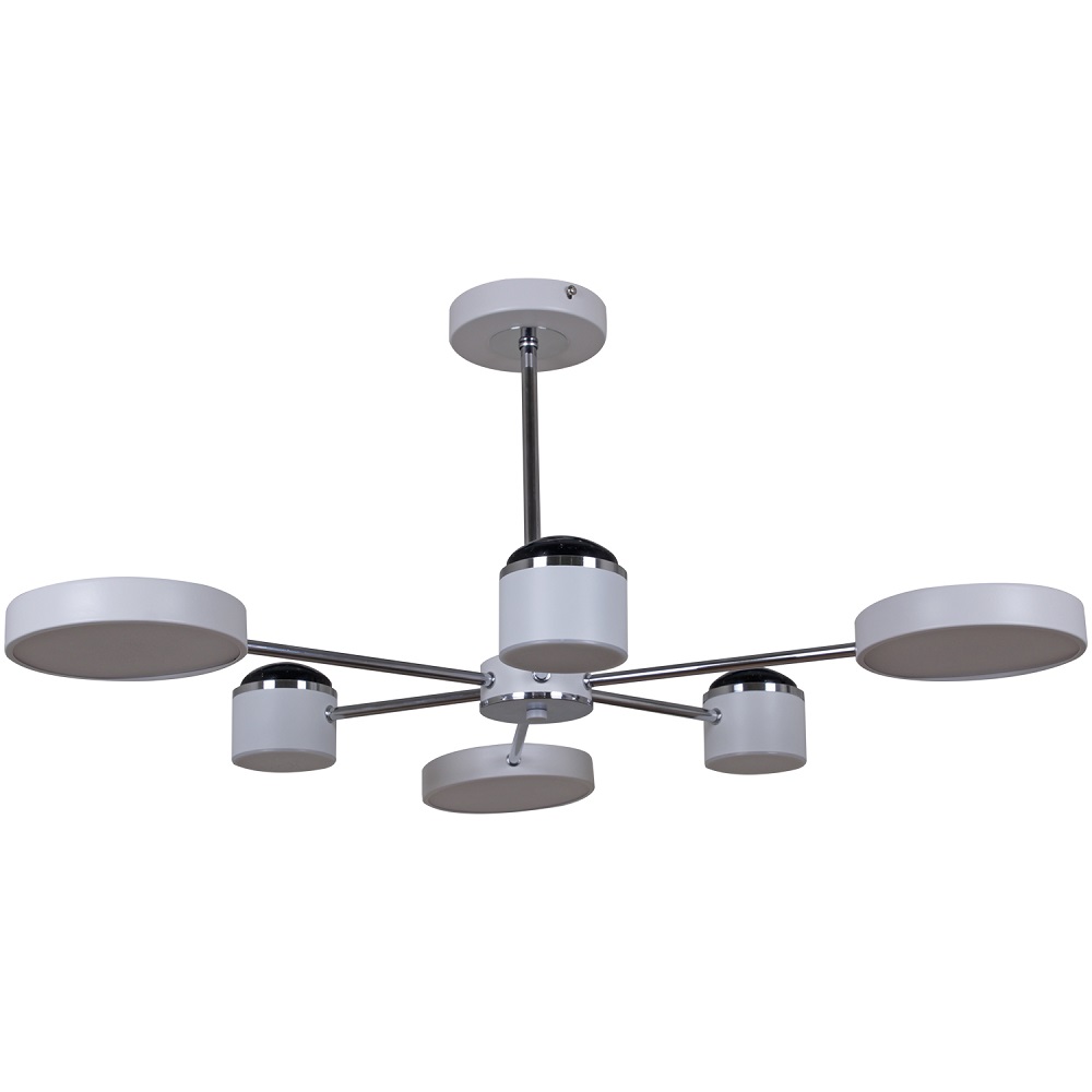 Люстра на штанге Reluce 13289-4.3-06 Белый+Хром