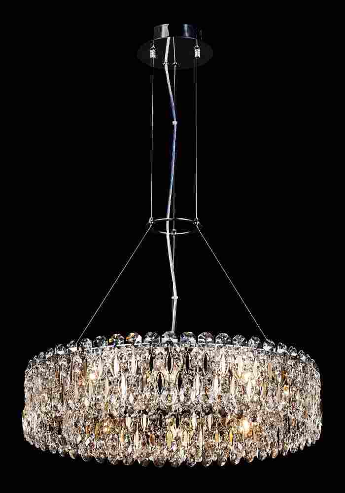 Подвесная люстра Crystal Lux Lirica LIRICA SP10 D610 CHROME/GOLD-TRANSPARENT
