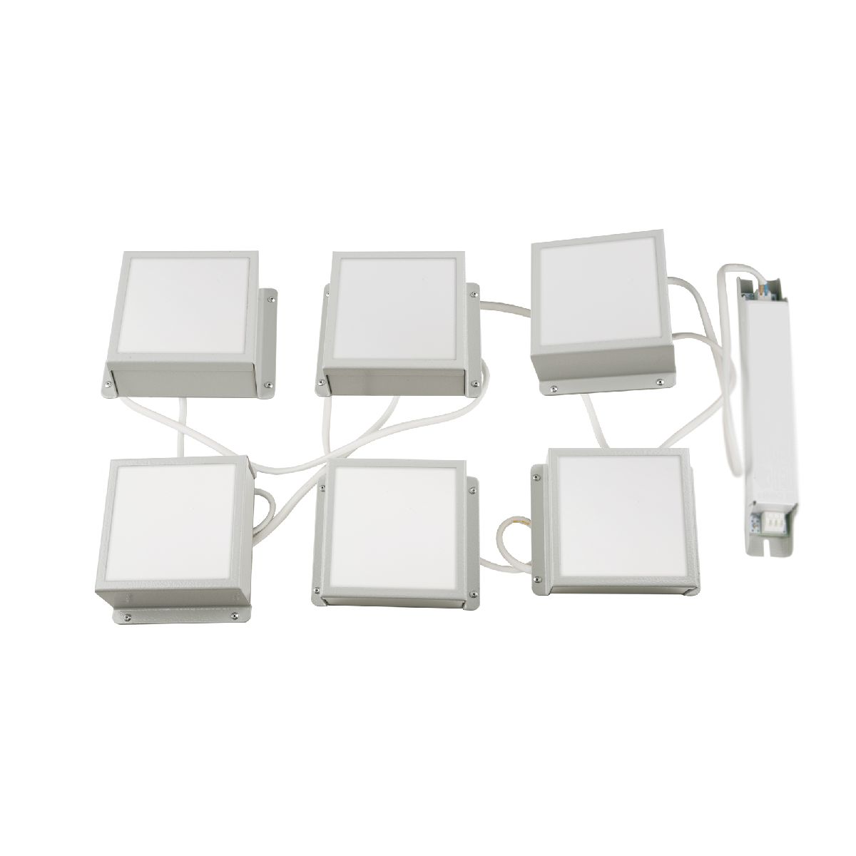 Встраиваемый светильник (6 шт.) Uniel ULP-0808 42W/4000К IP40 GRILYATO OPAL WHITE KIT06 UL-00012807