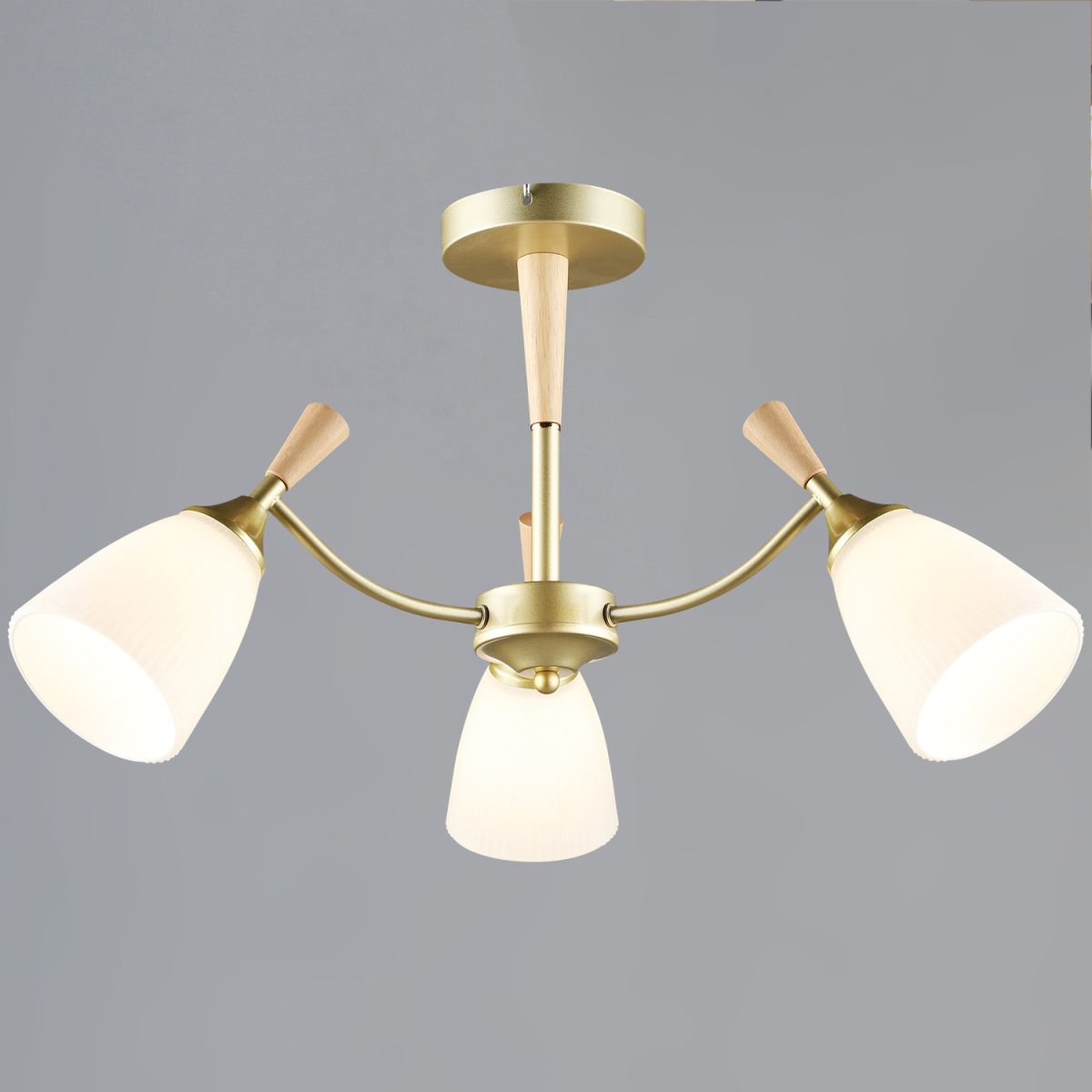 Люстра на штанге Reluce 38960-0.3-03 GD+WOOD