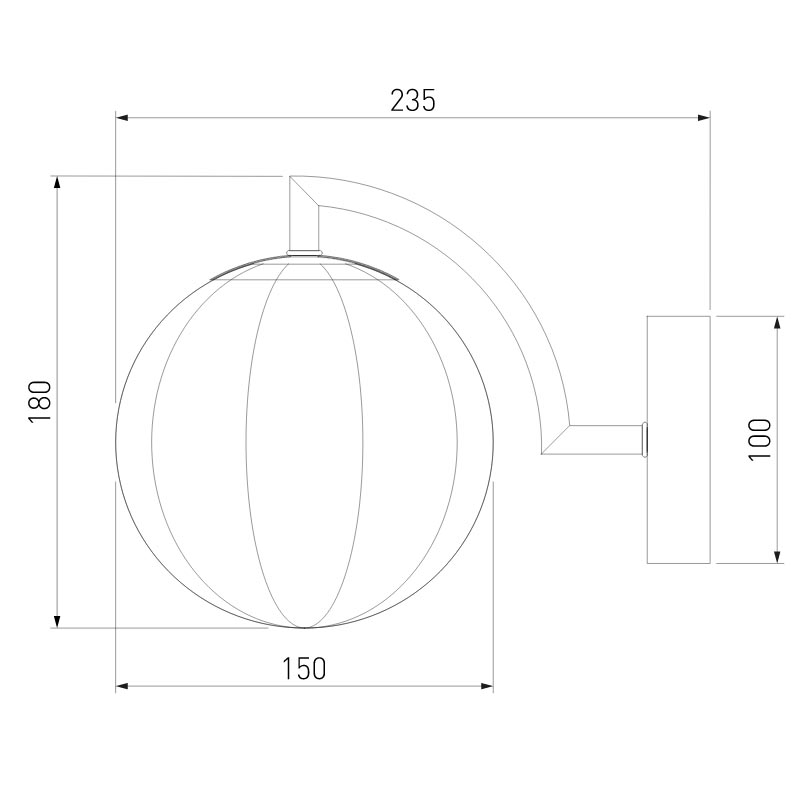 Бра Eurosvet Eden 30178/1 латунь