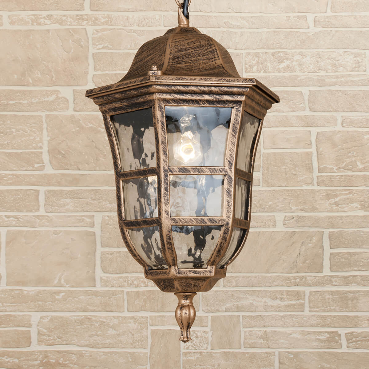 Уличный подвесной светильник Elektrostandard Dorado H черное золото GL 1013H 4690389135972