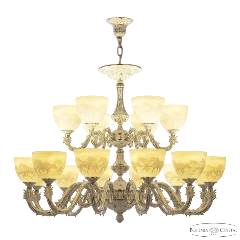 Подвесная люстра Bohemia Ivele Crystal Florence 71101/12+6/300/2d NW P1 U Horse