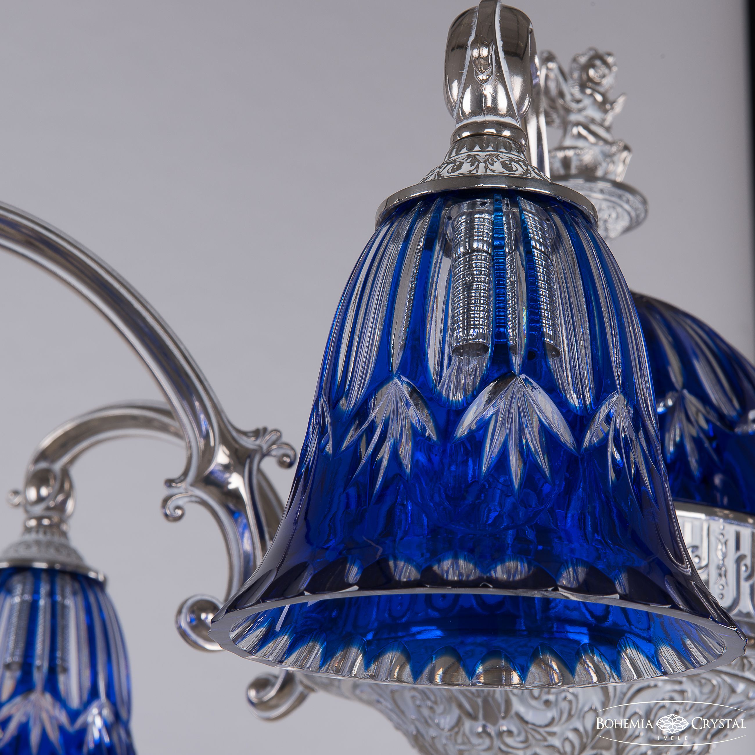 Торшер Bohemia Ivele Crystal Verona 72009TP/6/175 NW P2 D Clear-Blue/H-1I FA1S