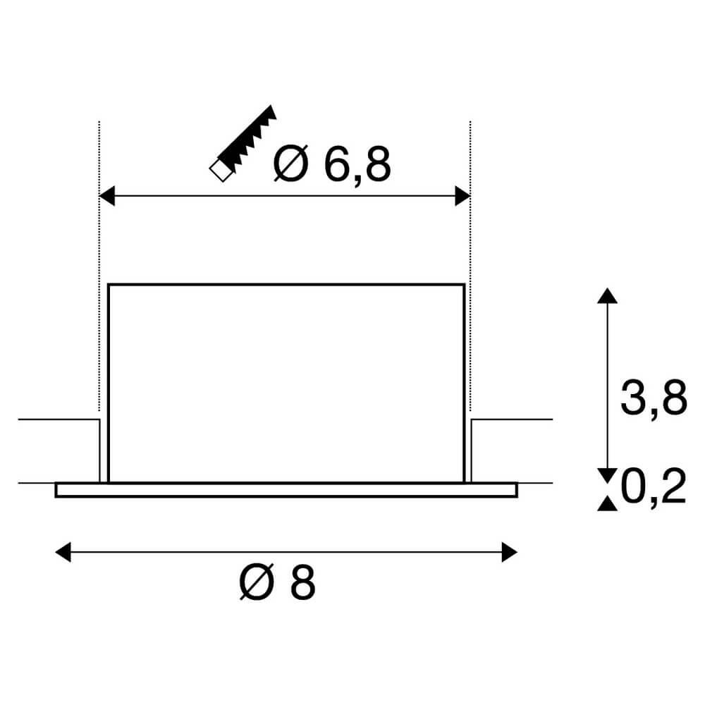Встраиваемый светодиодный светильник SLV Dingilo 1003037