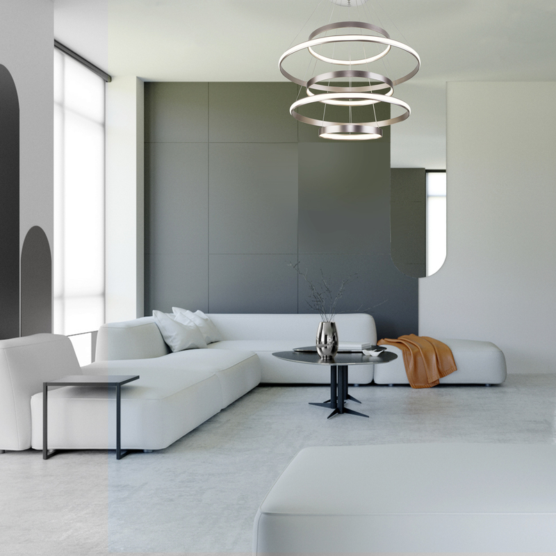 Подвесной светодиодный светильник Eurosvet Olympia 90179/5 сатин-никель