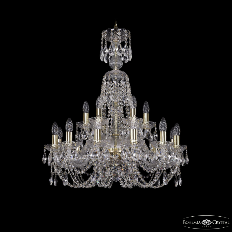 Подвесная люстра Bohemia Ivele Crystal 1406/12+6/240/XL-78 G