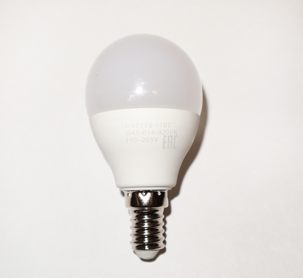 Лампа светодиодная i-Watt E14 11W 4200К груша матовая i-17113