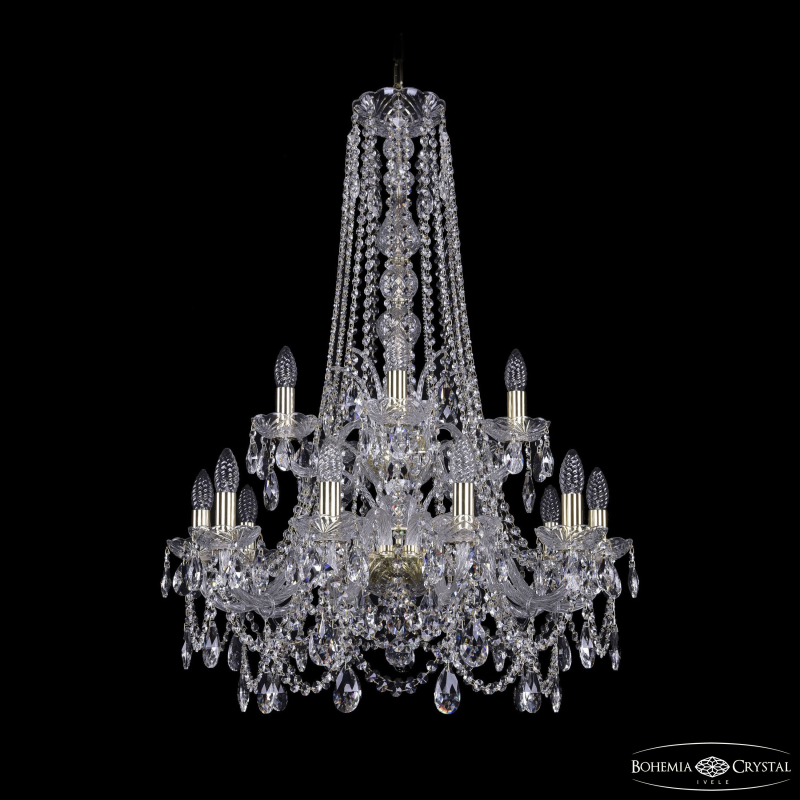 Подвесная люстра Bohemia Ivele Crystal 1411/10+5/240/h-94/2d G