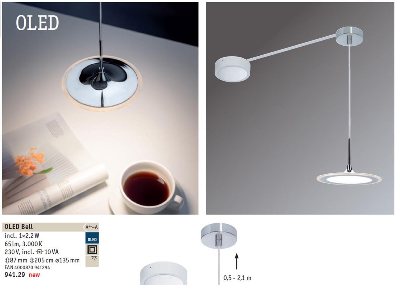 Подвесной светодиодный светильник Paulmann Oled Bell 94129