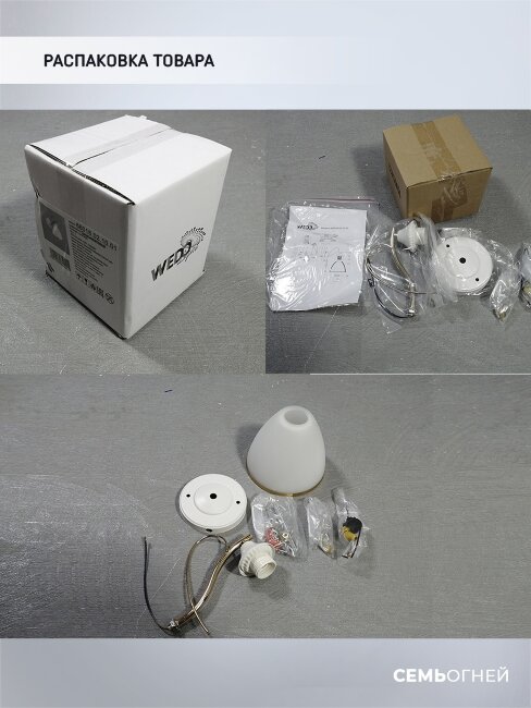 Белое бра металлическое Wedo Light Dzintars WD3523/1W-WT-FGD-WT