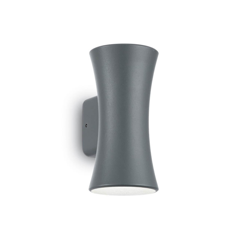 Уличный настенный светодиодный светильник Ideal Lux Lab AP2 Antracite 161556