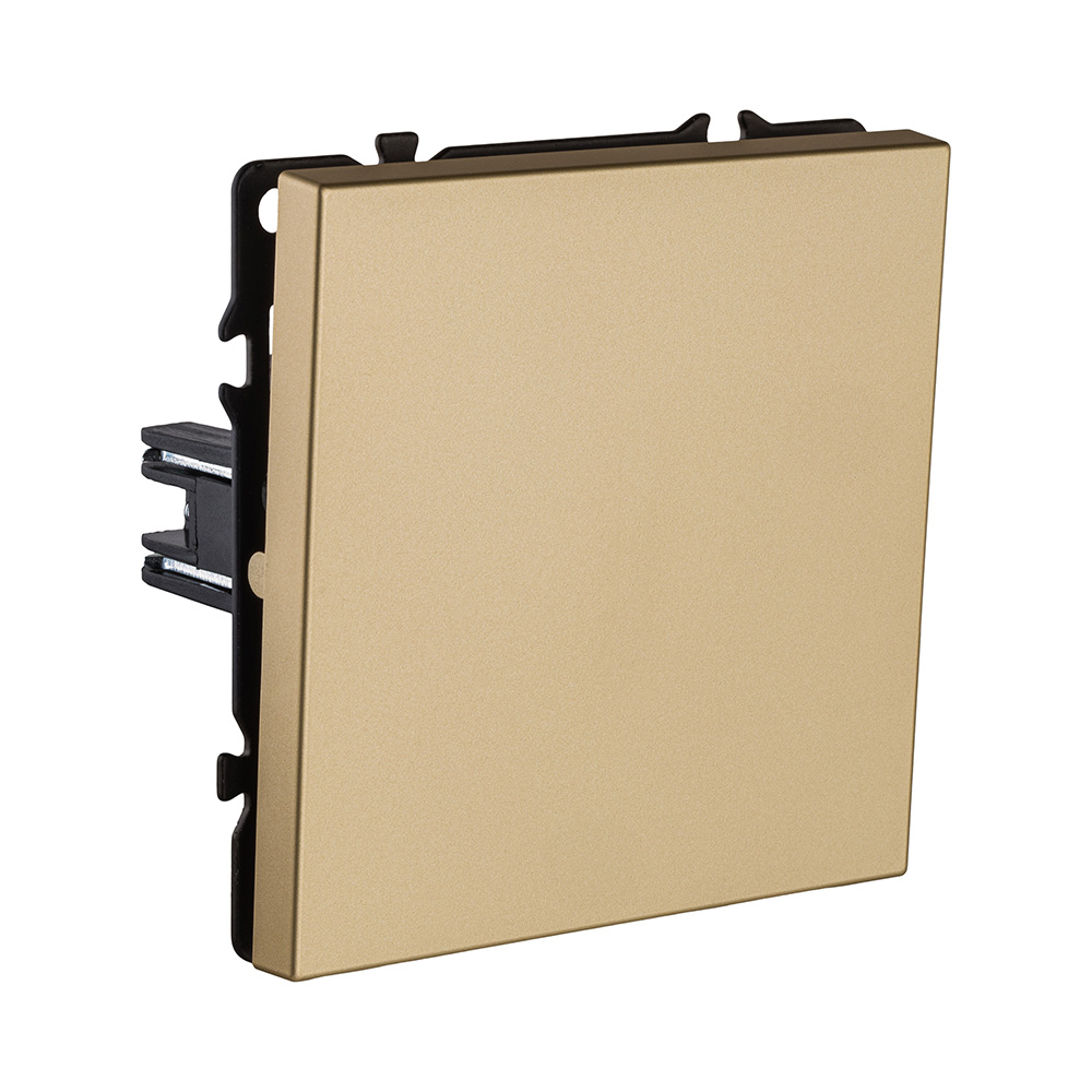 Выключатель 1-клавишный проходной 10А/250В, золотой Kollinger Eclipse EC-002GD