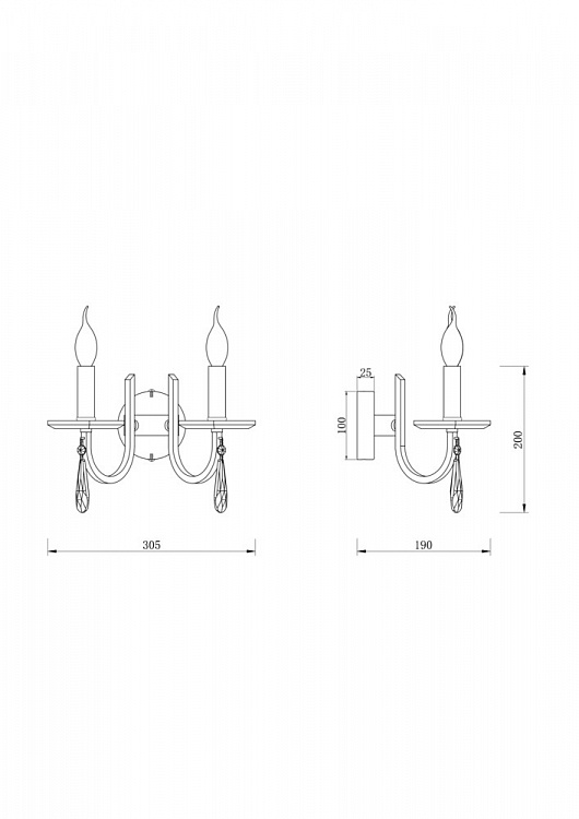 Бра Freya Forte FR1006WL-02N