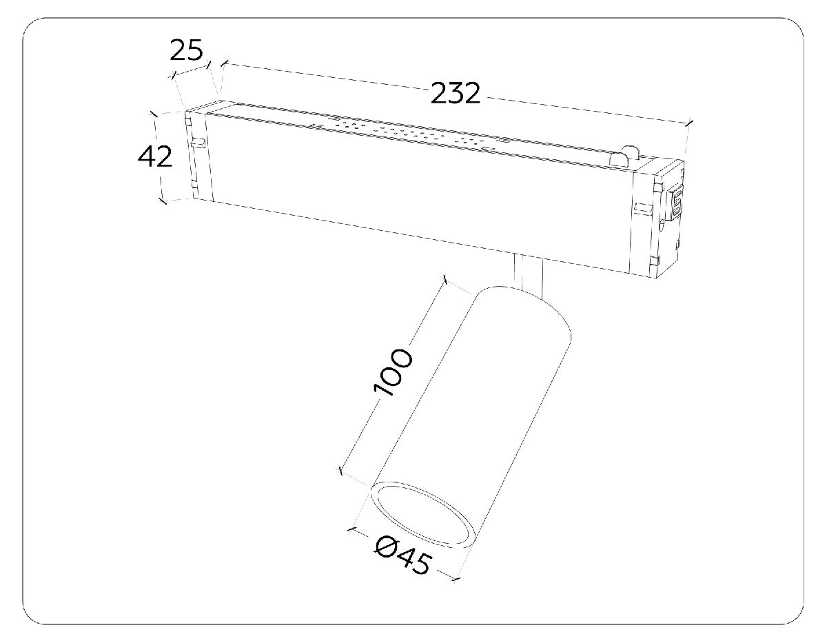 Трековый магнитный светильник Ambrella Light Magnetic 220V GL1213