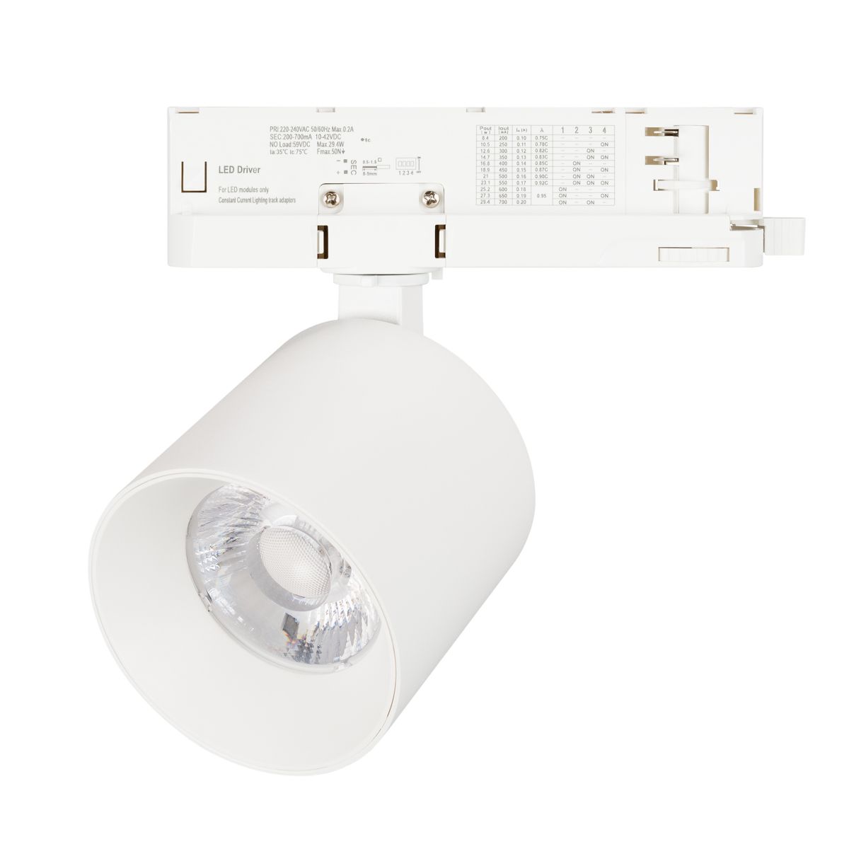 Трековый трехфазный светильник Arlight LGD-DYKE-4TR-R90-26W Day4000 (WH, 20 deg, 230V, TRIAC) (IP20 Металл) 058754