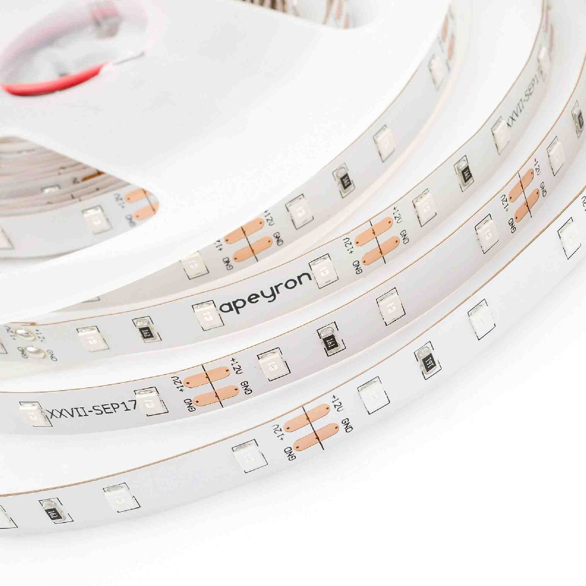 Светодиодная лента Apeyron 12В 3528 4,8Вт/м желтый 5м IP20 00-433