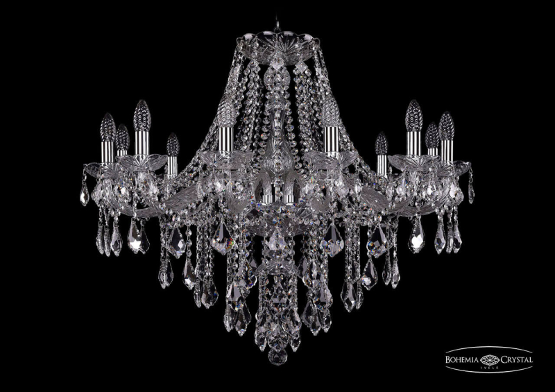 Подвесная люстра Bohemia Ivele 1415/12/300/Ni/Leafs