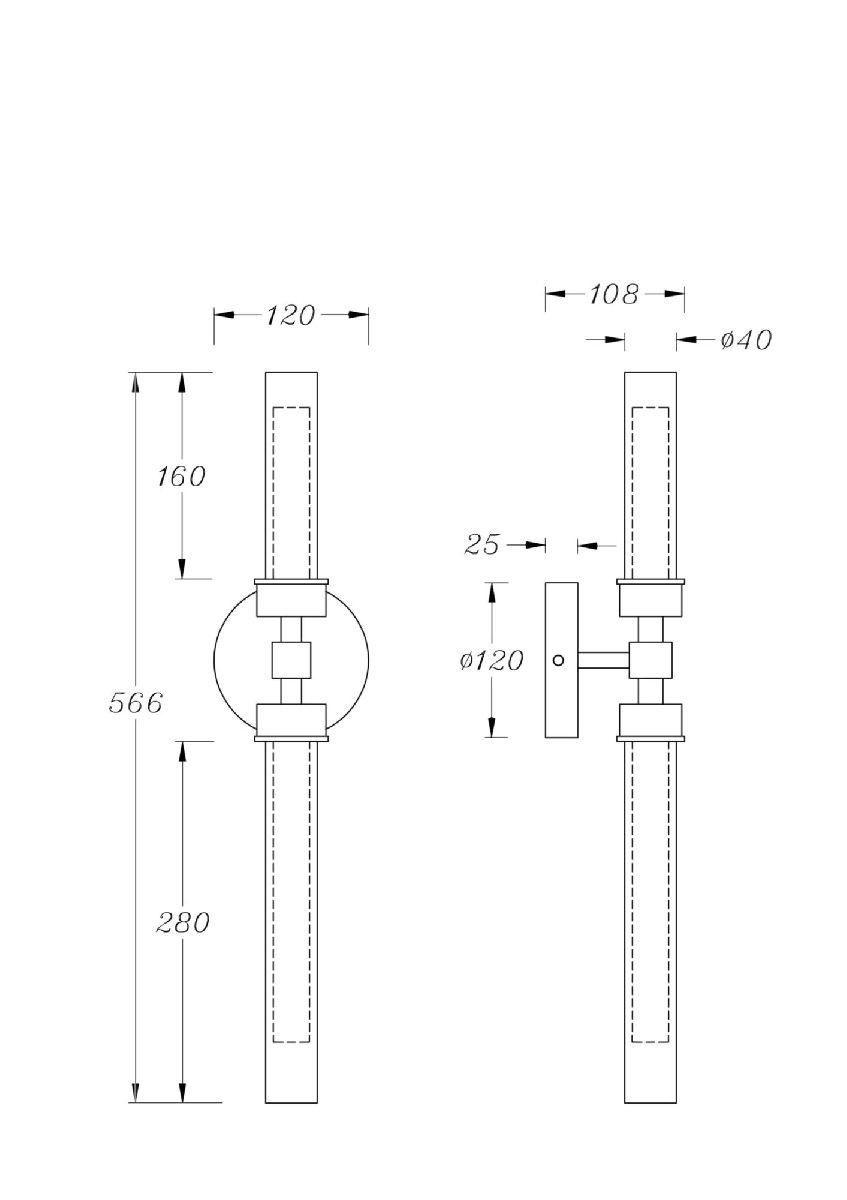 Настенный светильник Maytoni Stelo MOD116WL-L7B3K
