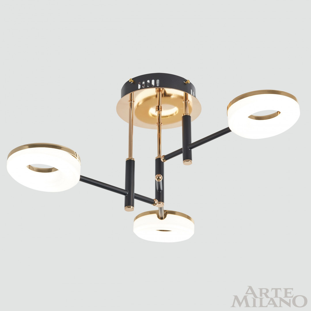 Потолочная люстра Arte Milano Ferrara 272999/3 BK/GD