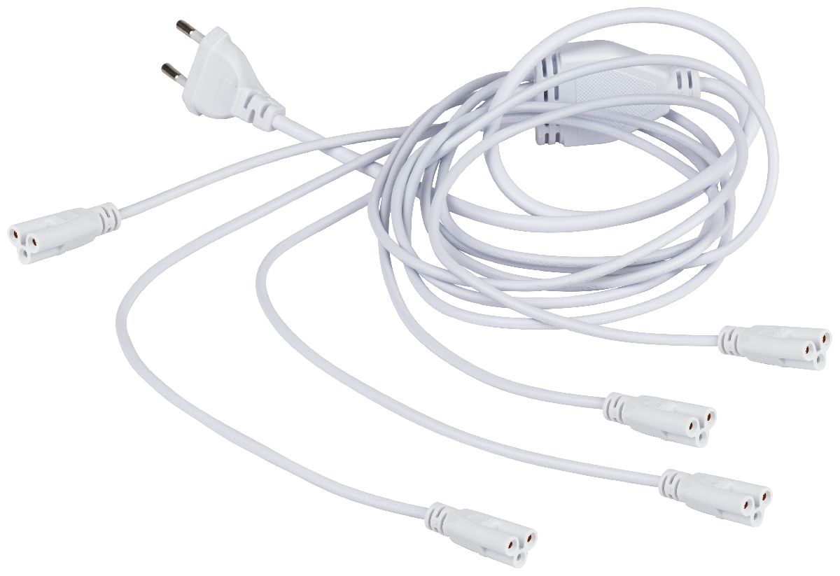 Разветвитель сетевой для линейных светильников Эра Разветвитель 5х IEC C5 2 м Б0059055