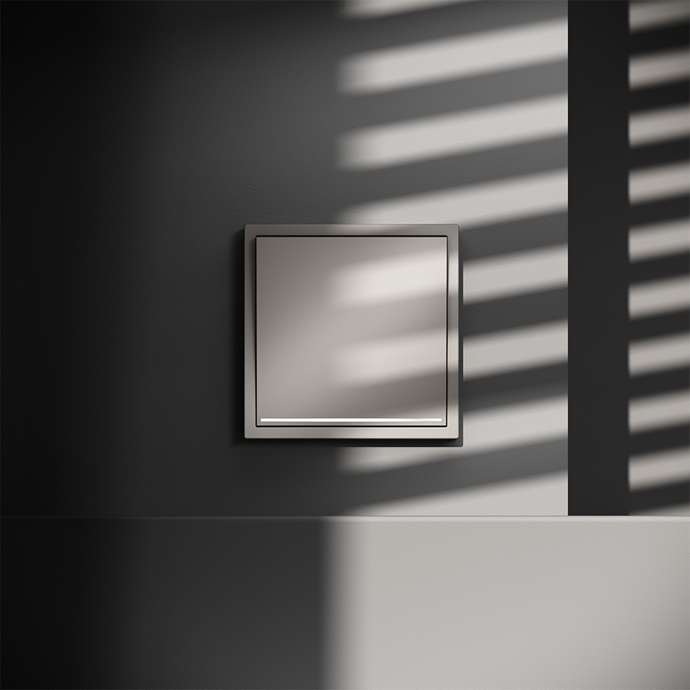 Проходной переключатель одноклавишный с подсветкой Voltum S70 VLS010403 (кашемир)