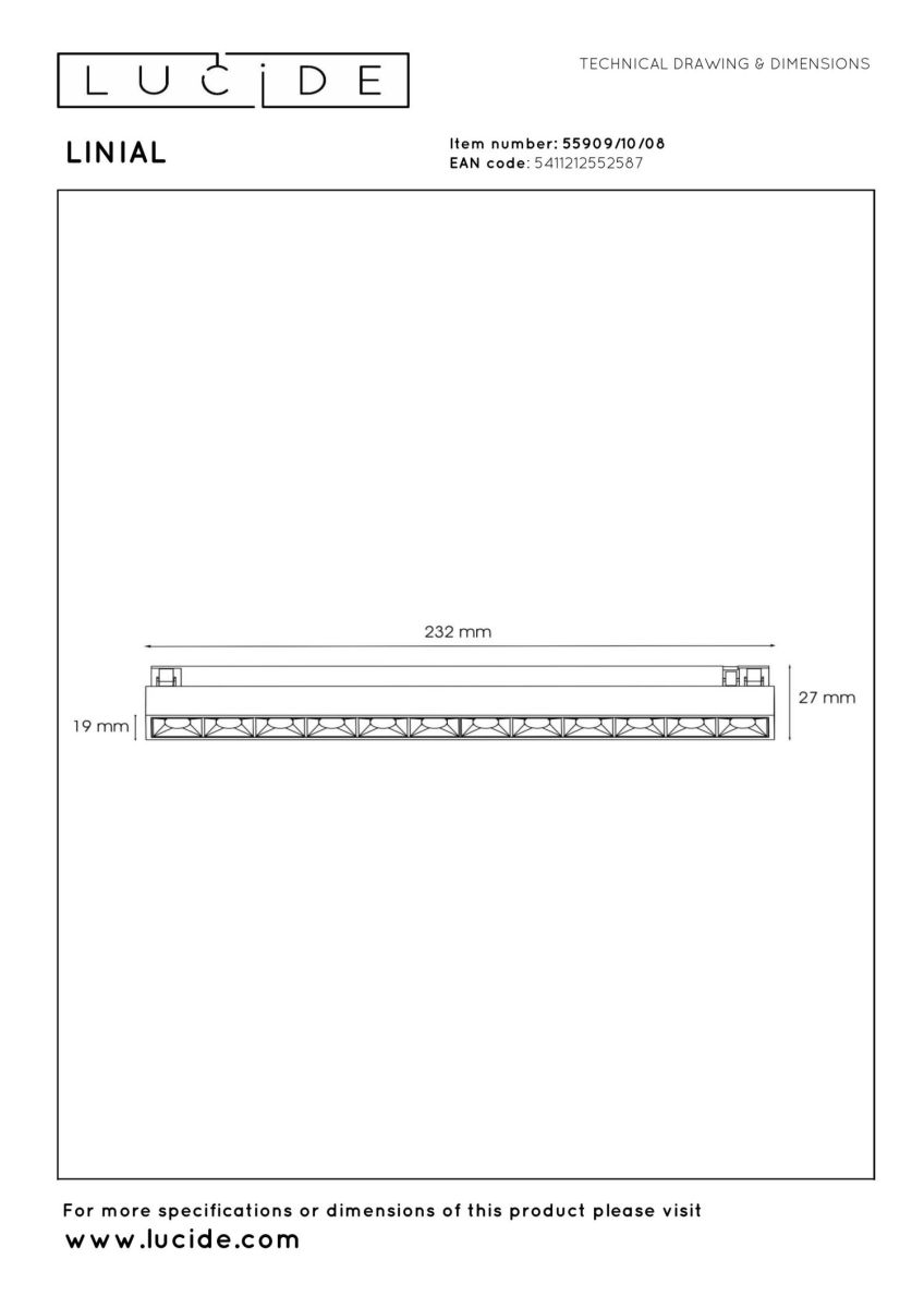 Трековый светильник Lucide Linial Xenia 55909/10/08