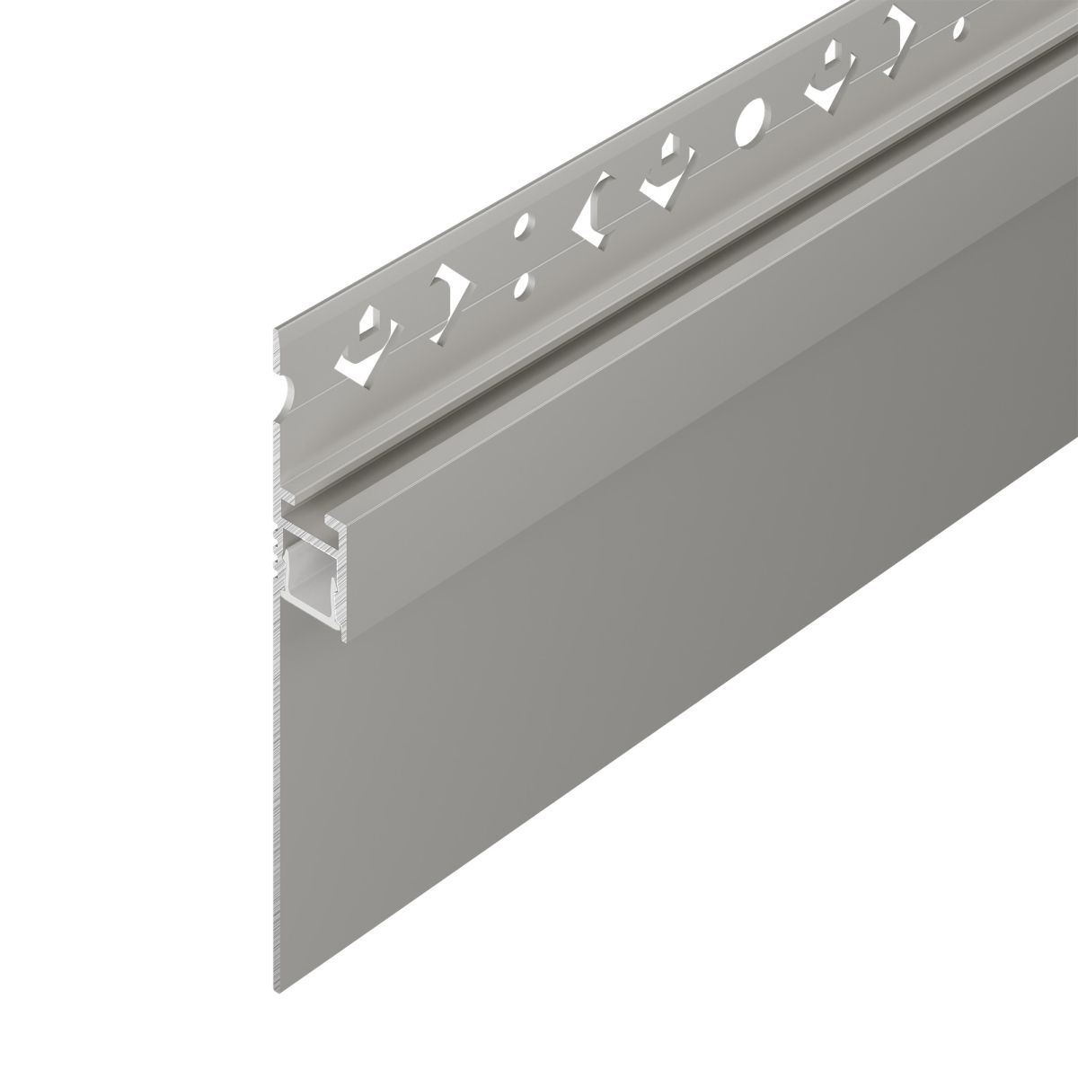 Профиль-плинтус для светодиодных лент и линеек Arlight ARH-PLINTUS-50-FANTOM-3000 RAL7044 (Алюминий) 041776