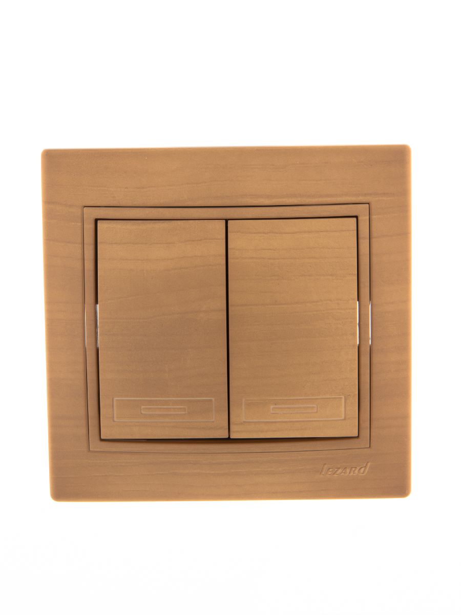 Выключатель двойной Lezard Mira 701-4747-101